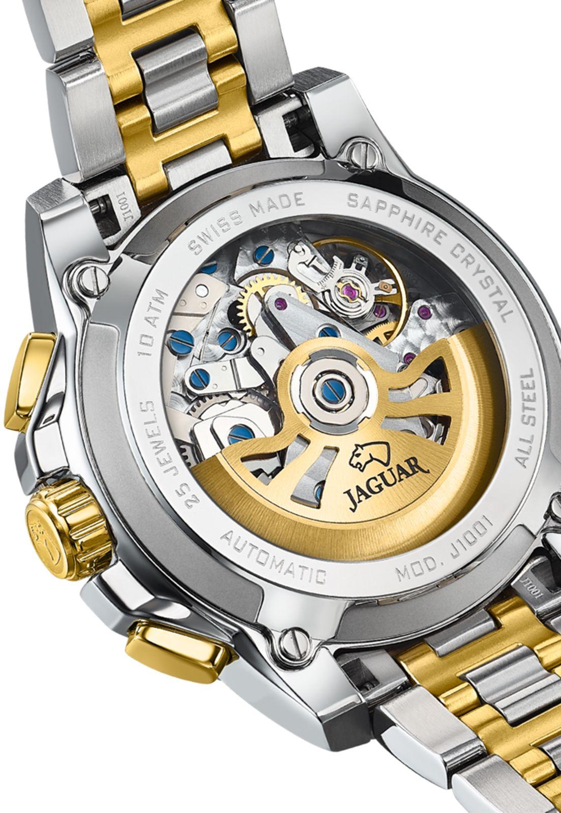 Reloj J1001/1 Jaguar Swiss Plateado Hombre Automático-2