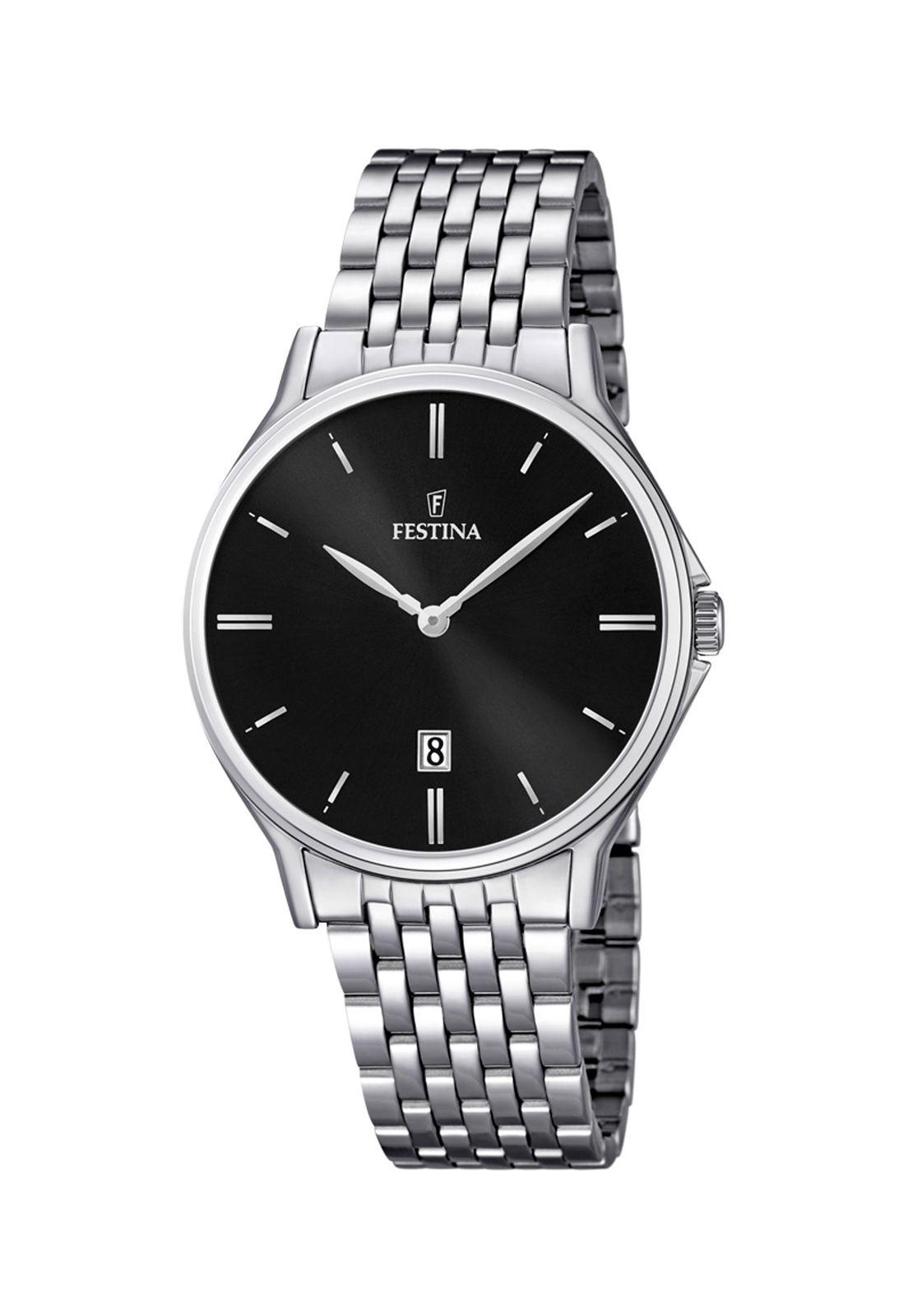 Reloj F16744/4 Festina Negro Hombre Acero Clásico-0