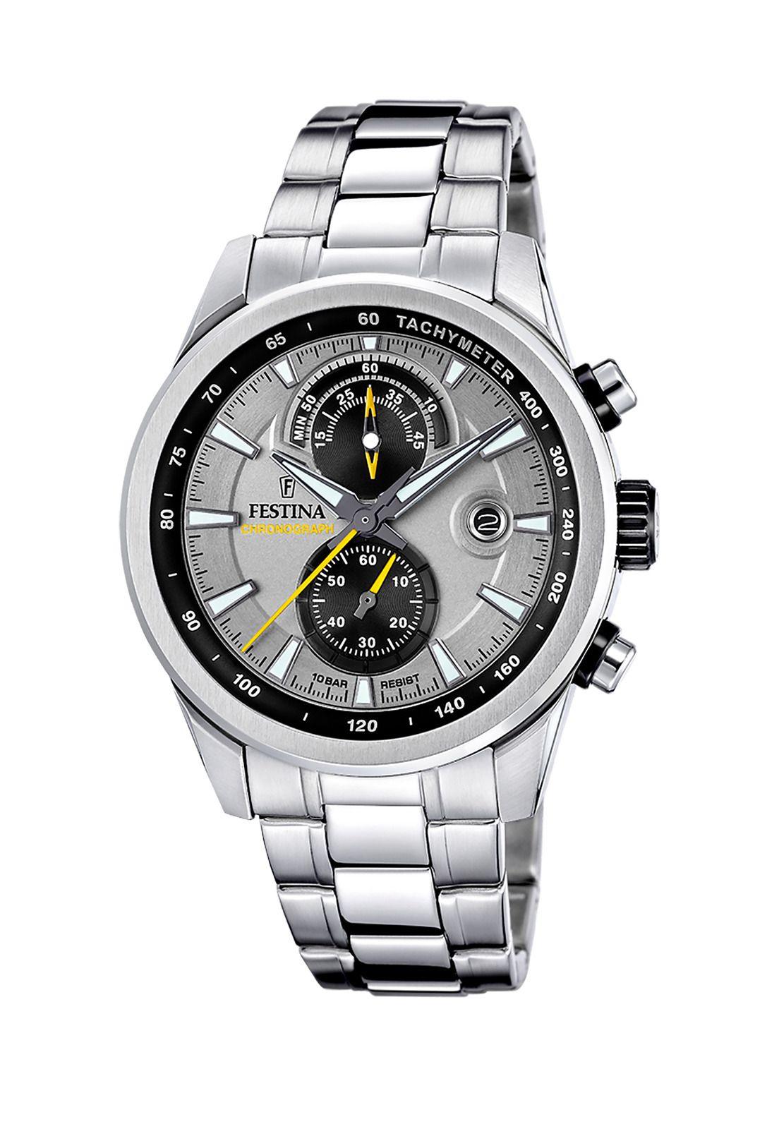 Reloj F20694/4 Festina Gris Hombre Timeless Chronograph-0