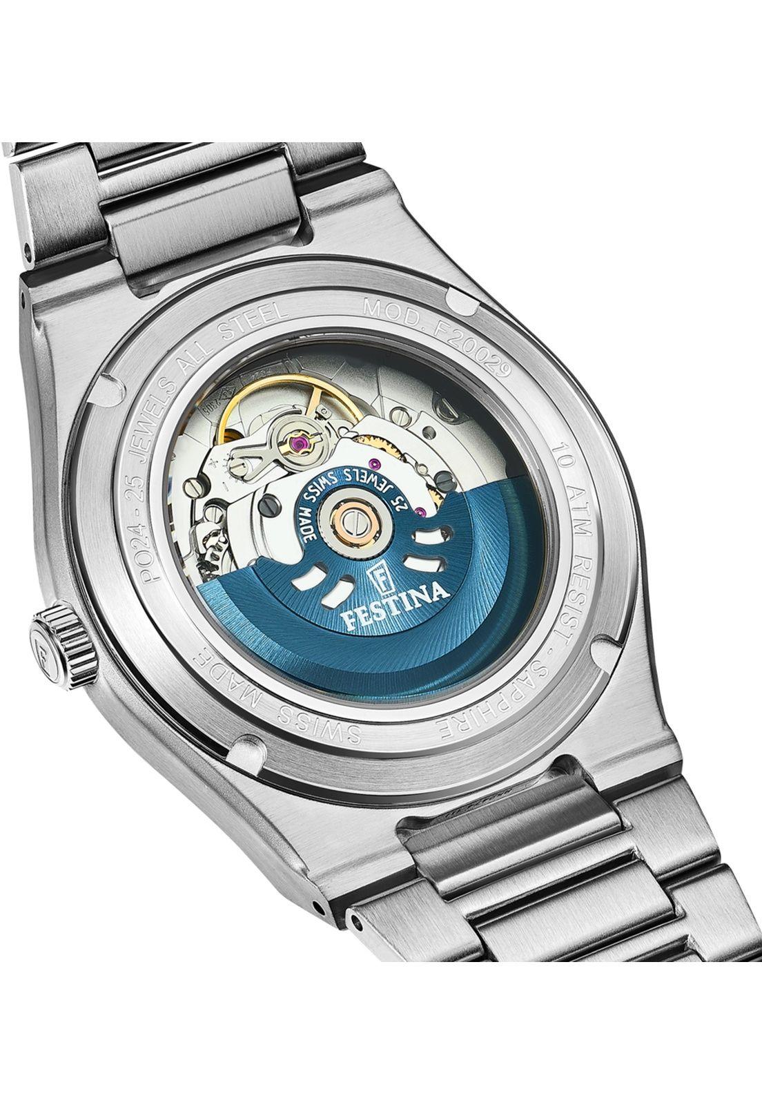 Reloj F20029/C Festina Swiss Gris Mujer Automático-3