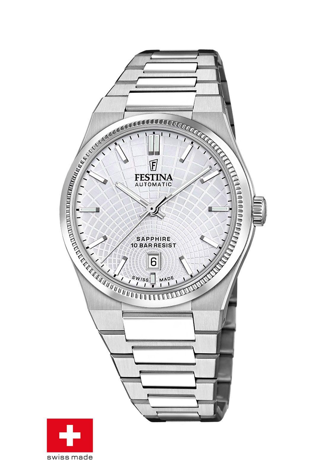 Reloj F20083/1 Festina Swiss Plateado Hombre Automatico-0