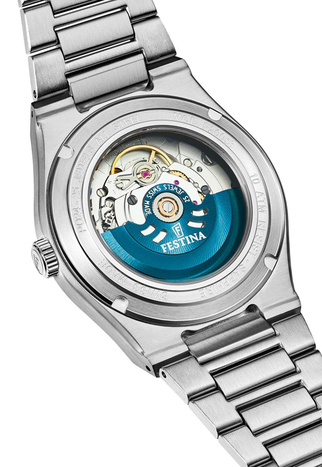 Reloj F20083/1 Festina Swiss Plateado Hombre Automatico-3