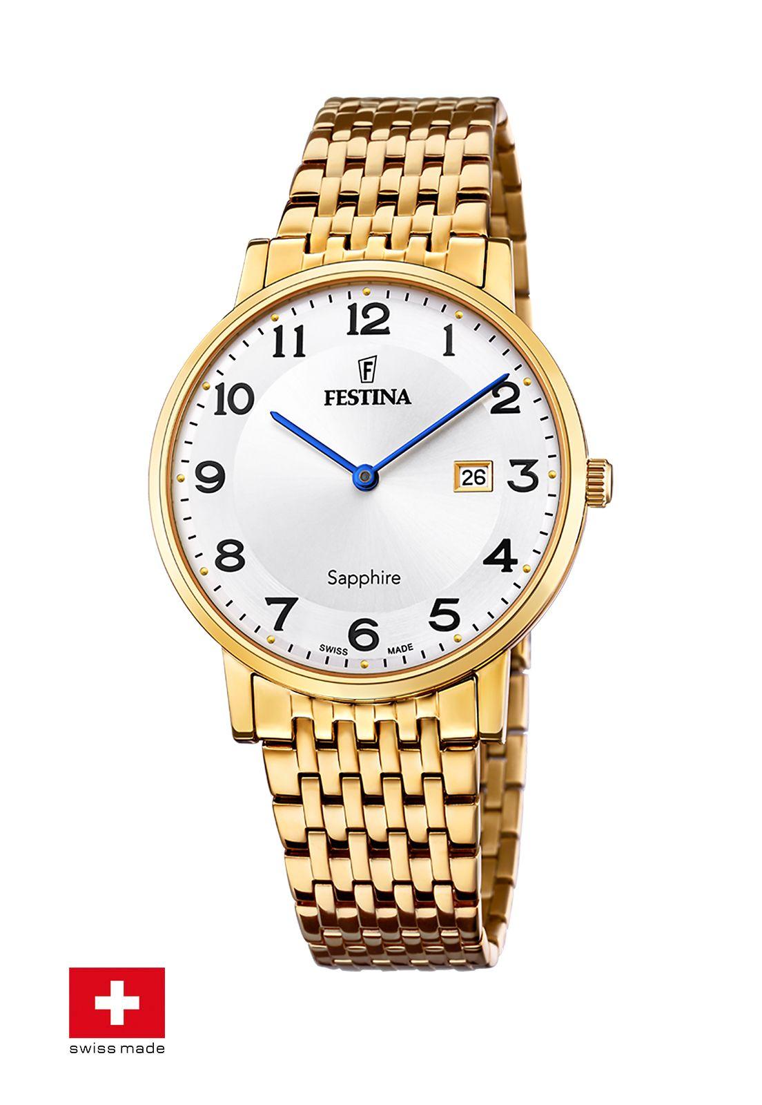 Reloj F20020/4 Festina Swiss Plateado Hombre Swiss Made-0