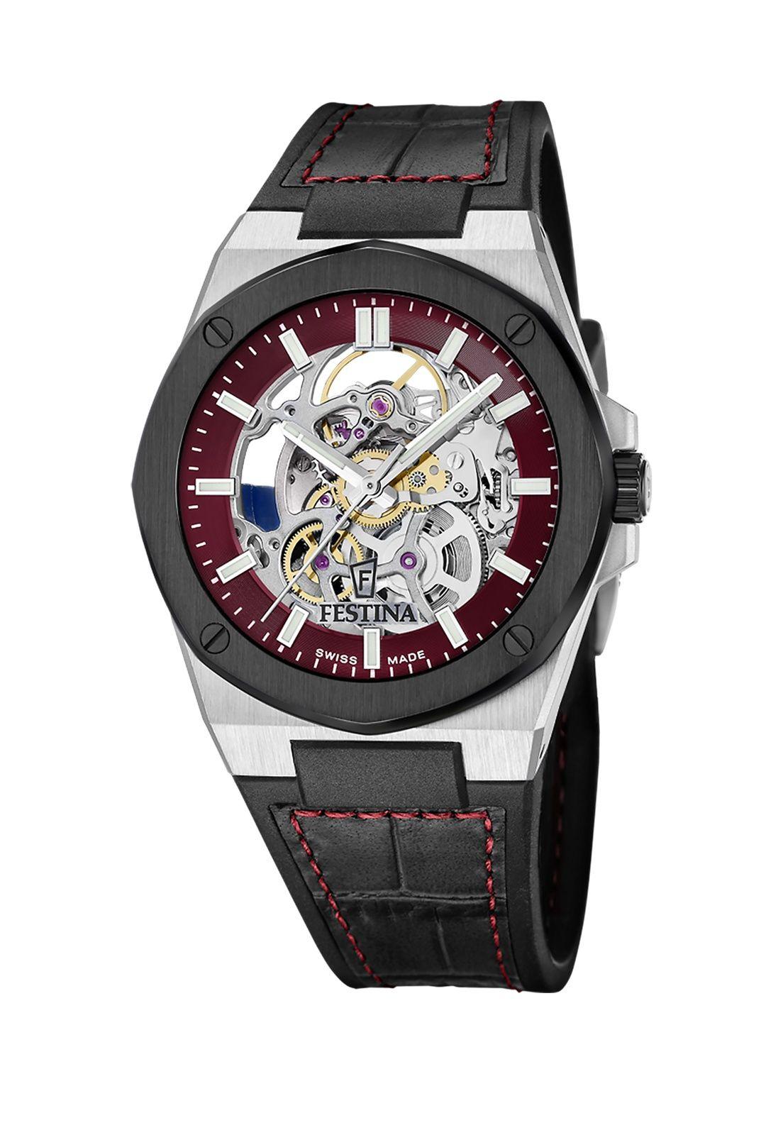 Reloj F22009/2 Festina Swiss Rojo Hombre Automático-0