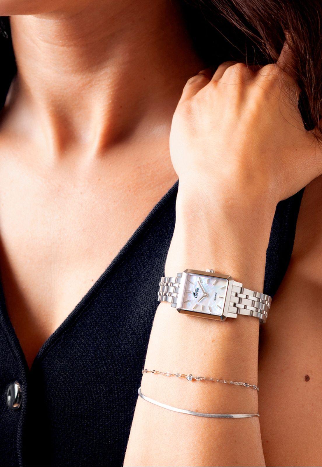 Reloj 19008/1 Lotus Blanco Mujer Old Money-3