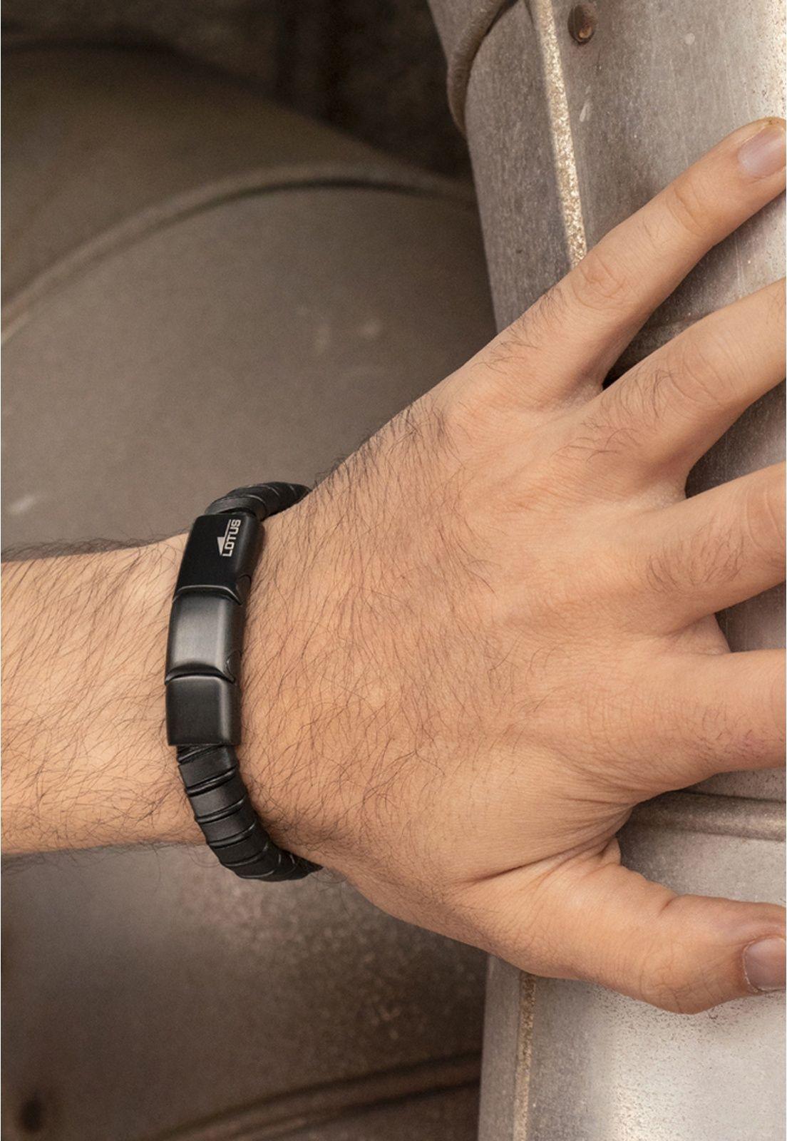 Pulsera Ls2534-2/1 Lotus Style Negro Hombre Urban Man-2