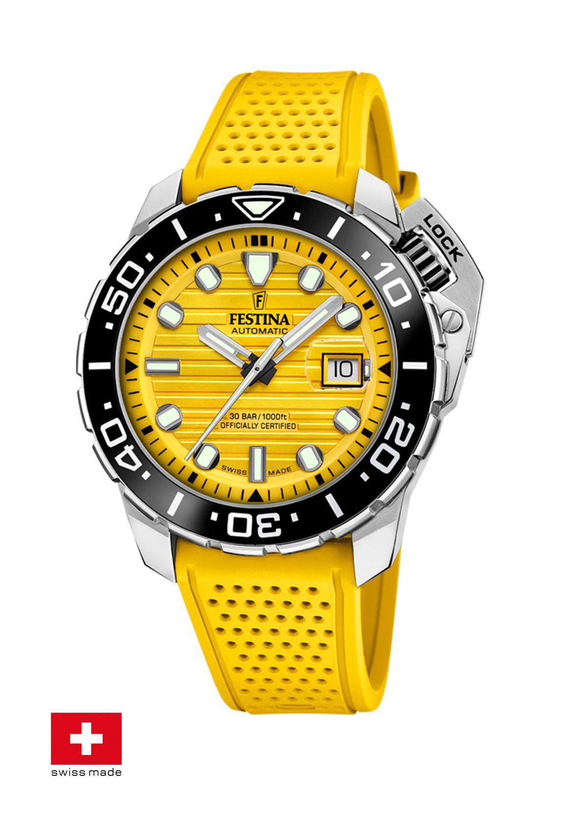Reloj F20043/1 Festina Swiss Amarillo Hombre-2