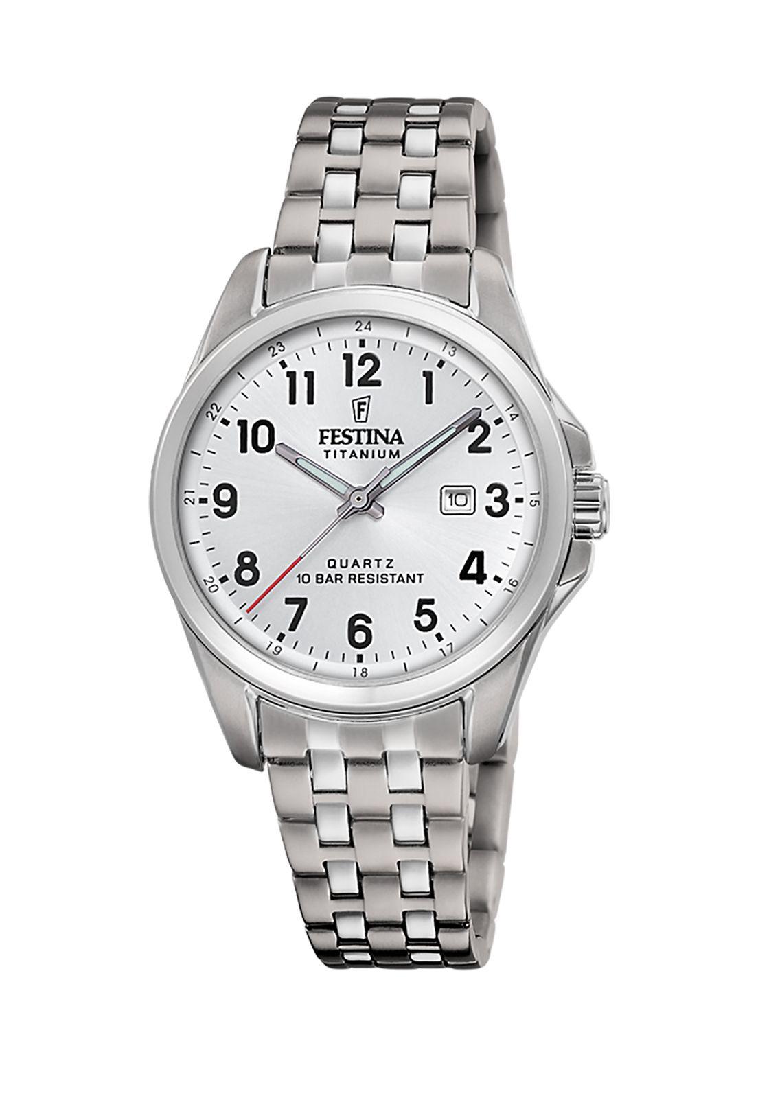 Reloj F20697/1 Festina Mujer Plateado Calendario Titanium-0