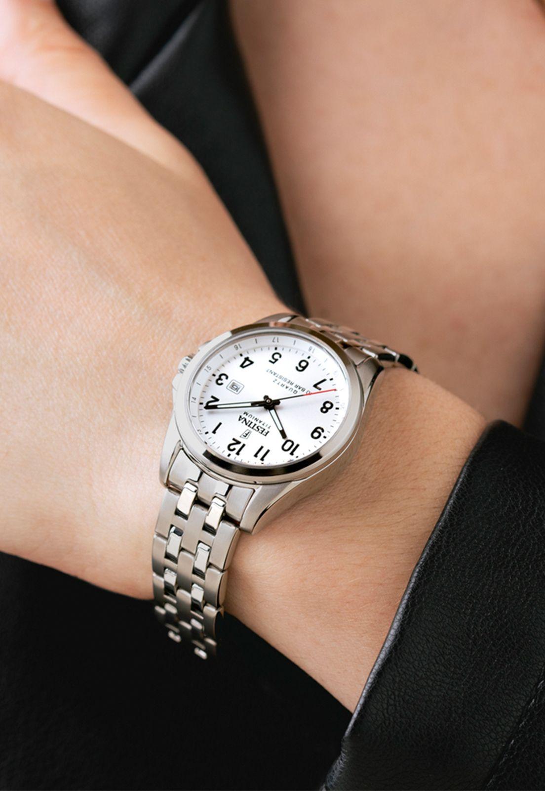 Reloj F20697/1 Festina Mujer Plateado Calendario Titanium-2