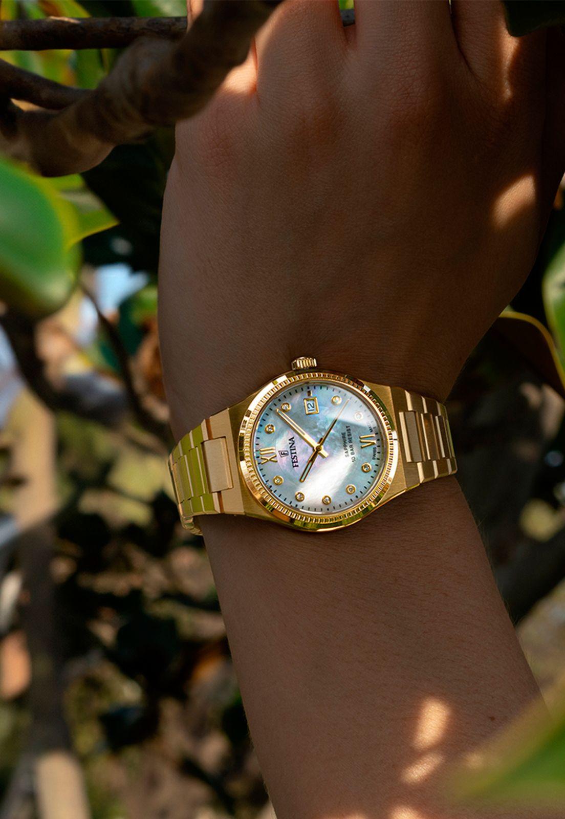 Reloj F20039/1 Festina Swiss Mujer Dorado My Swiss Time-4