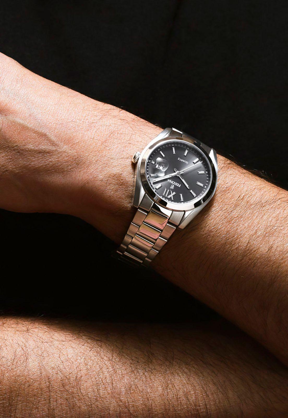 Reloj F20707/3 Festina Gris Hombre Acero Clasico-2