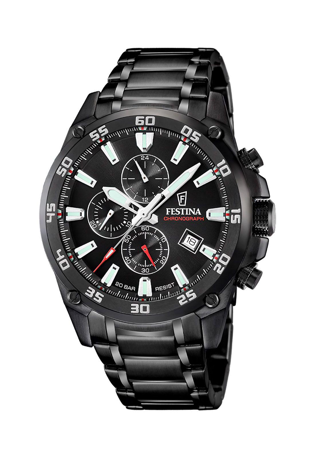 Reloj F20735/3 Festina Negro Hombre Timeless Chronograph-0