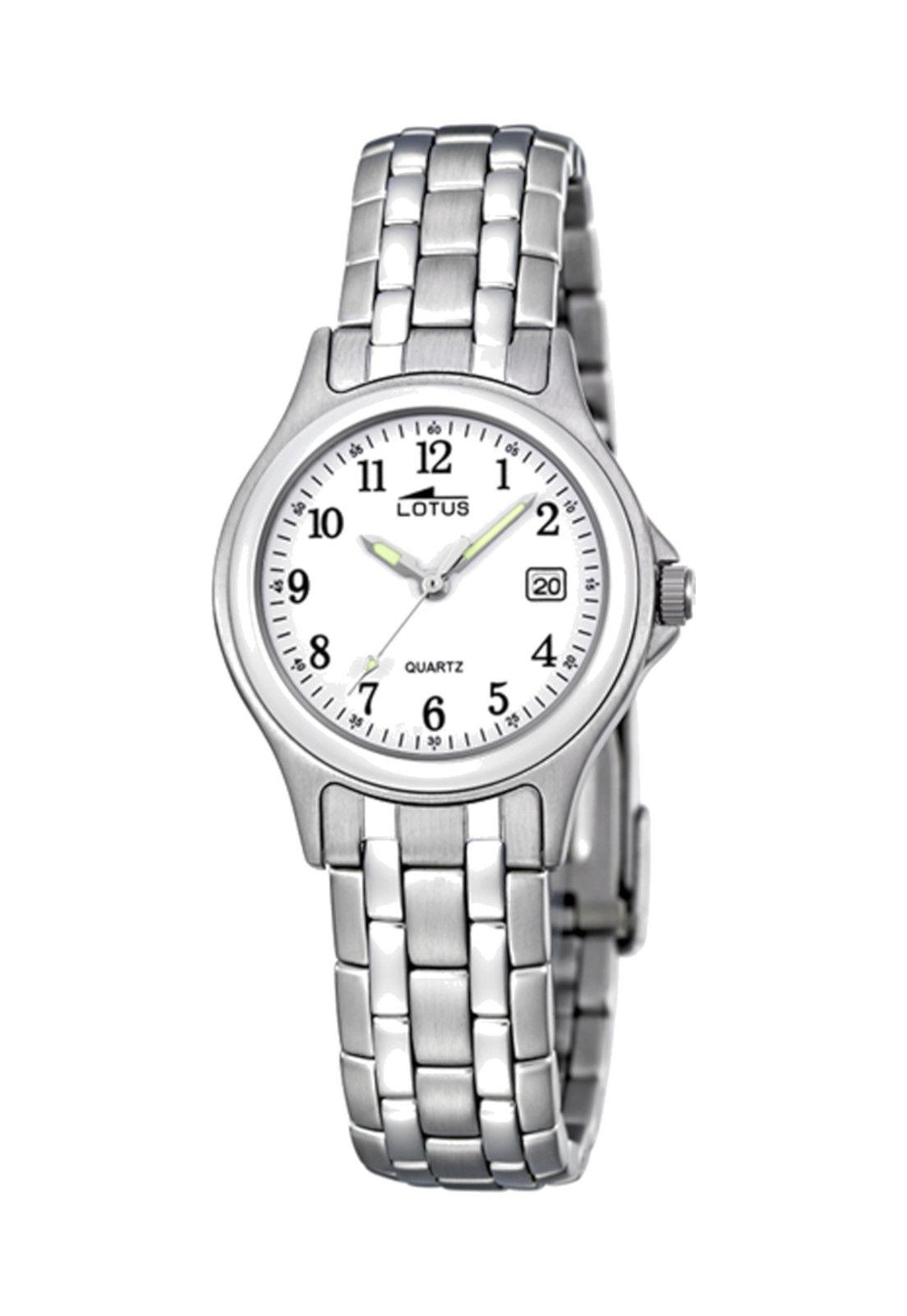 Reloj 15151/A Lotus Blanco Mujer Acero Clasico-0