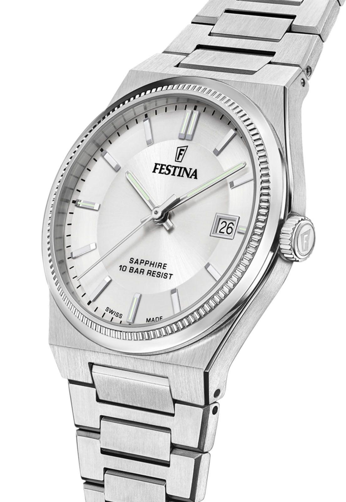 Reloj F20034/1 Festina Swiss Plateado Hombre My Swiss Time-1