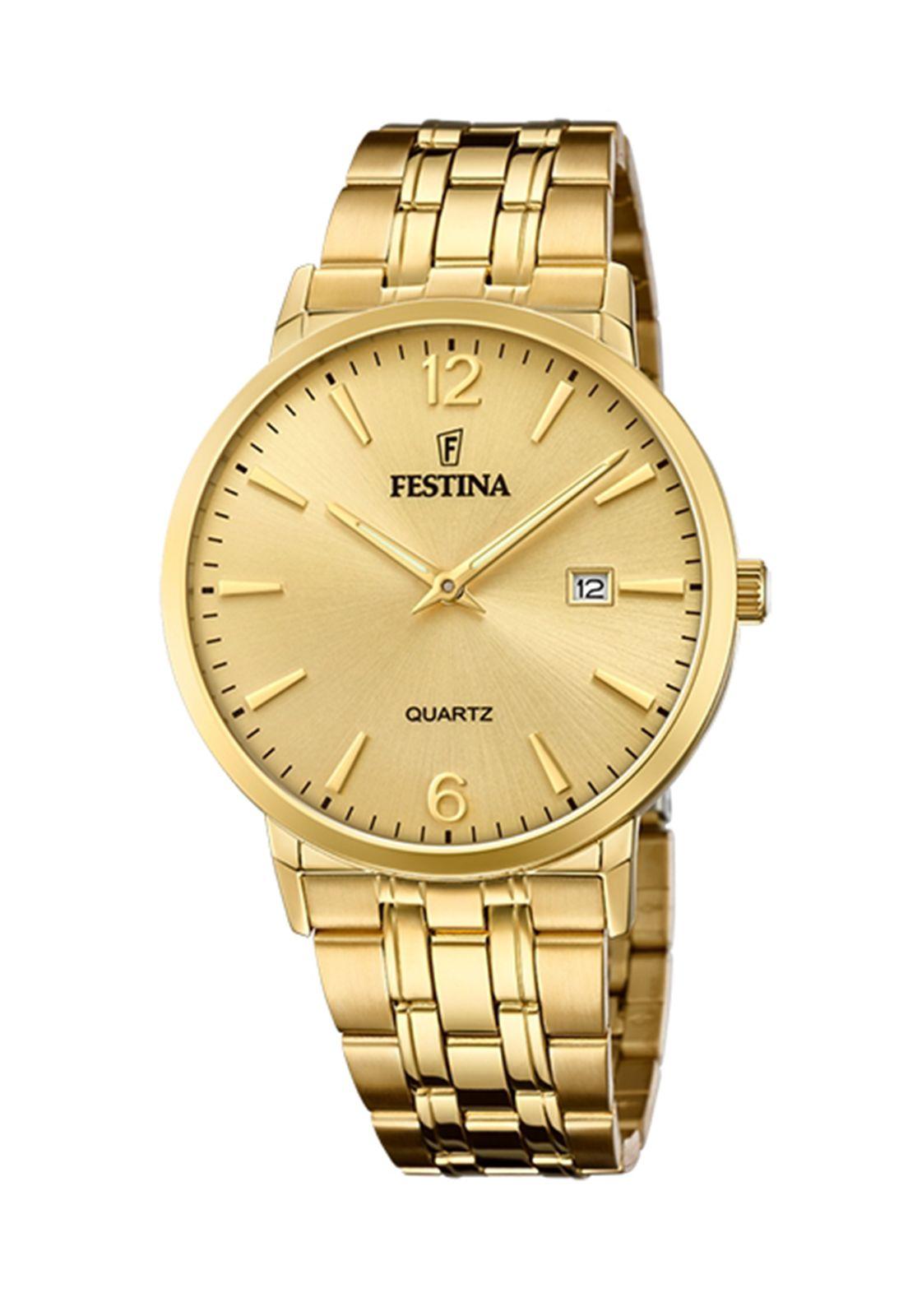 Reloj F20513/3 Festina Dorado Hombre Acero Clásico-0
