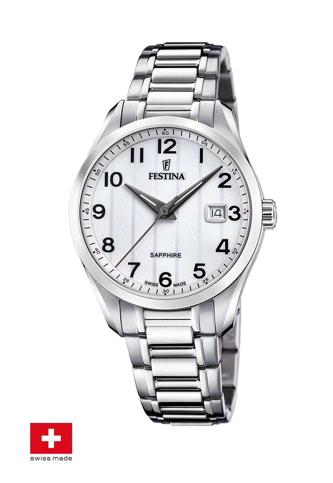 Reloj F20026/1 Festina Swiss Plateado Hombre Crono Deportivo-0
