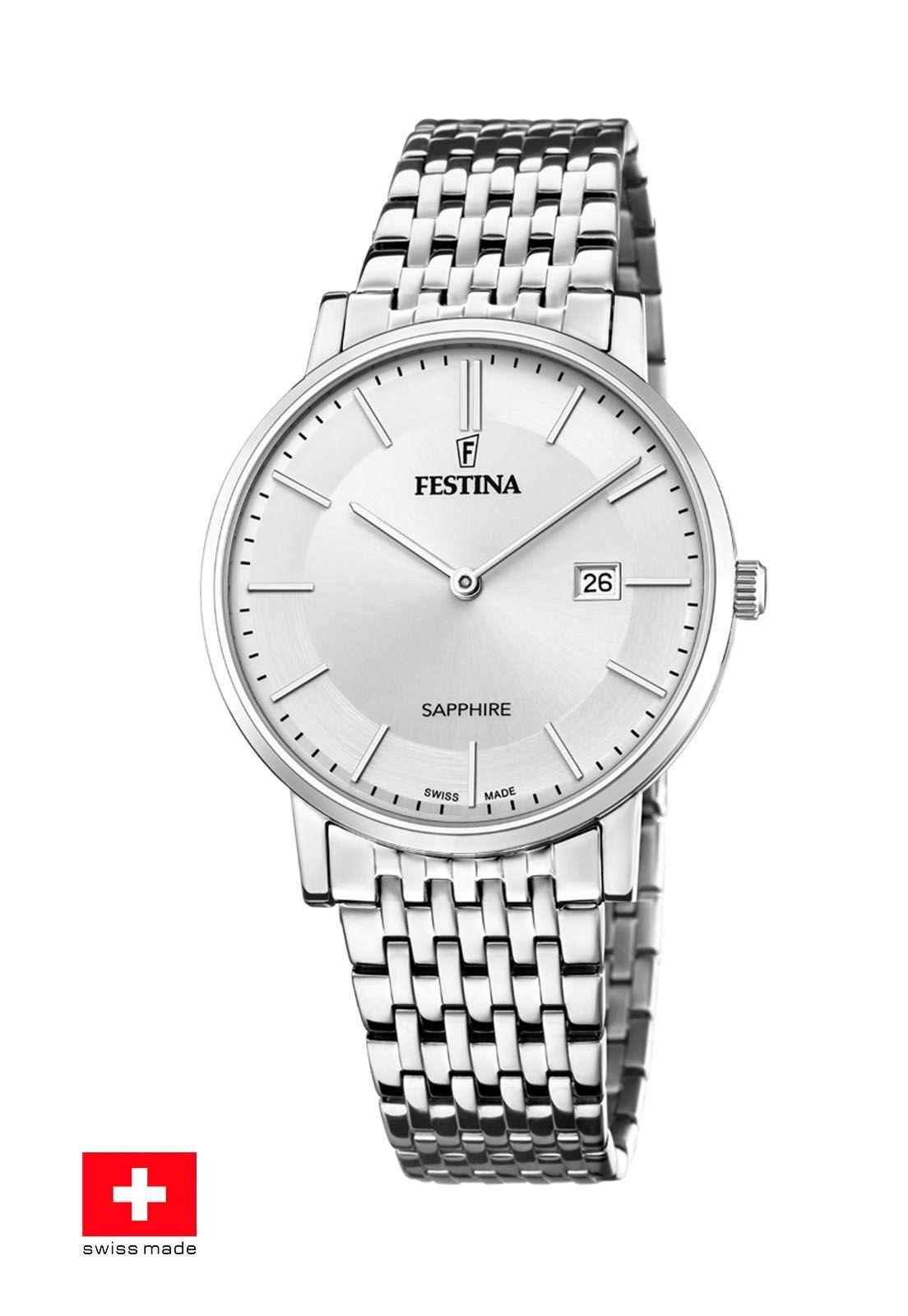 Reloj F20018/1 Festina Swiss Plateado Hombre Swiss Made-0