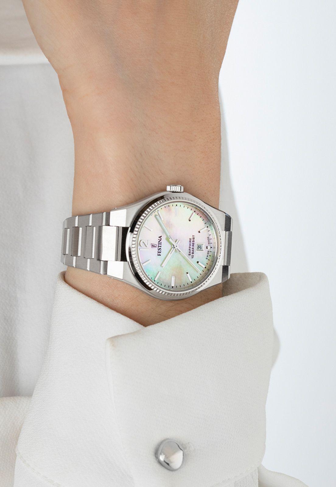 Reloj F20052/1 Festina Swiss Beige Mujer Rive Collection-5