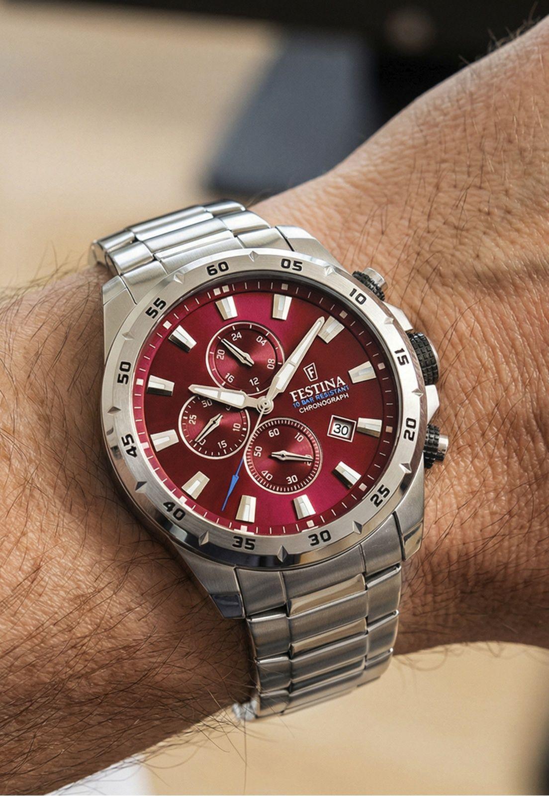 Reloj F20463/5 Festina Hombre Plateado Timeless Chronograph-2