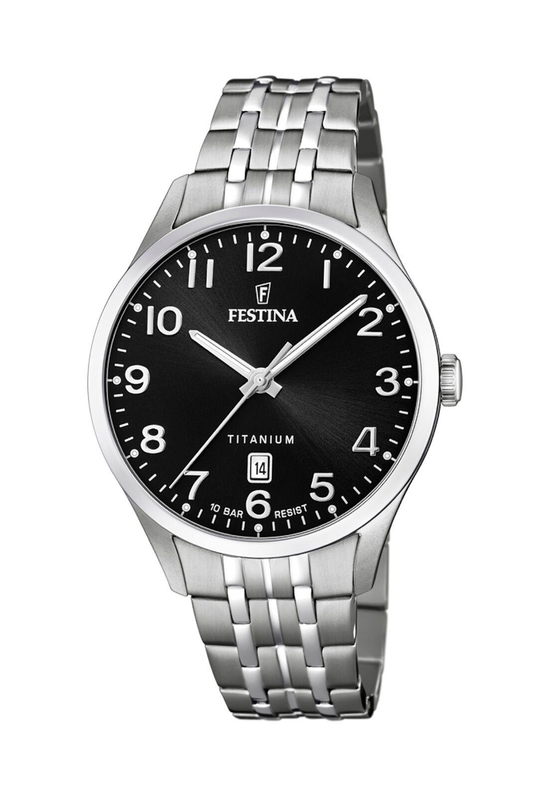 Reloj F20466/3 Festina Negro Hombre Calendario Titanium-0