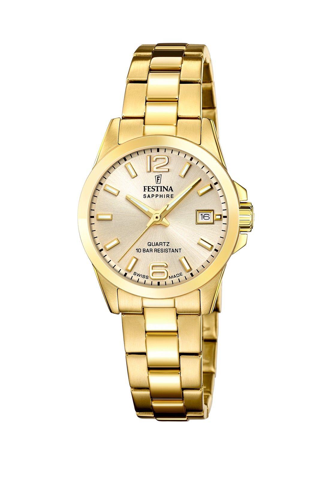 Reloj F20050/2 Festina Swiss Dorado Mujer ACERO CLASICO-0