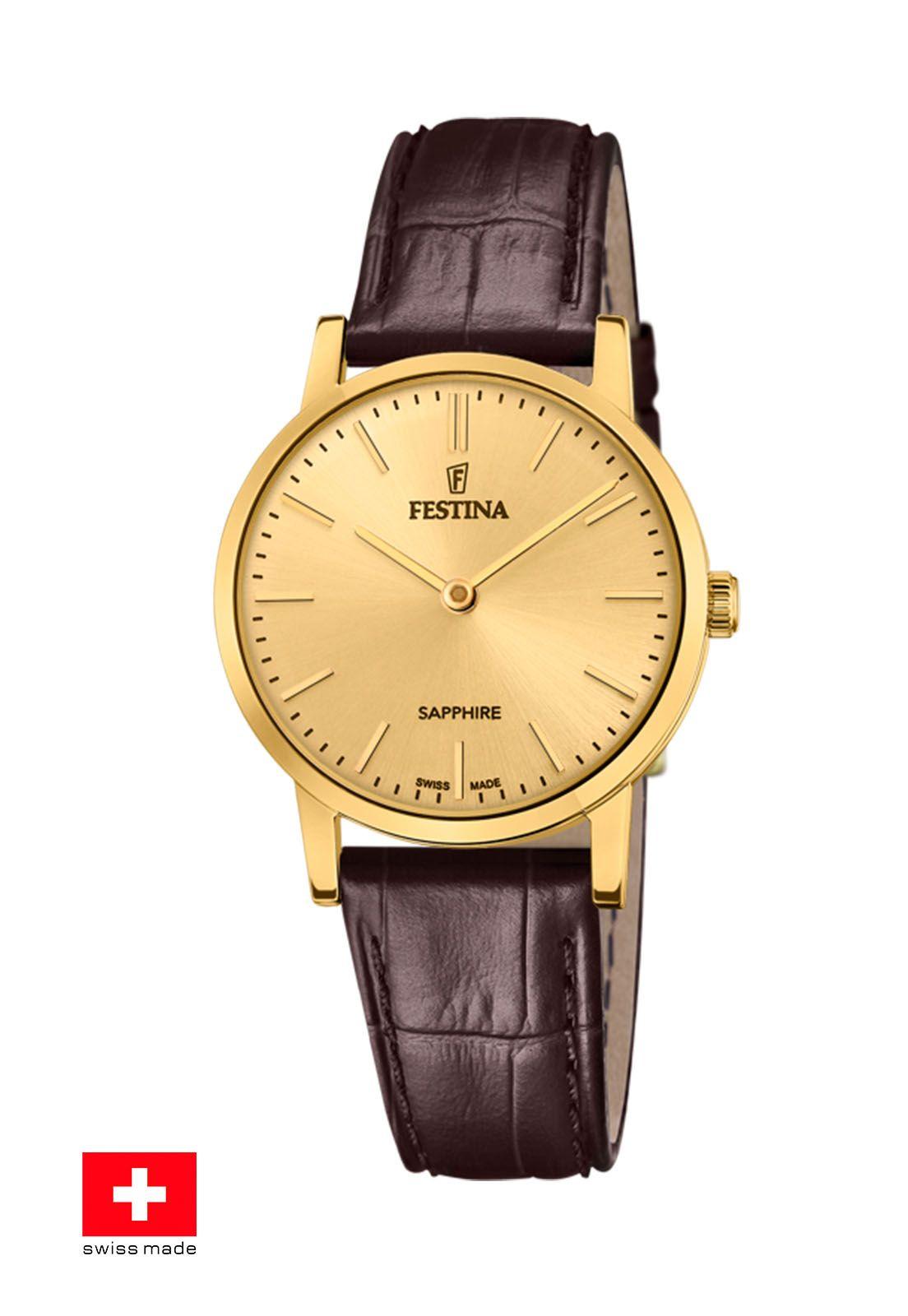Reloj F20017/2 Festina Swiss Champaña Mujer Swiss Made-1
