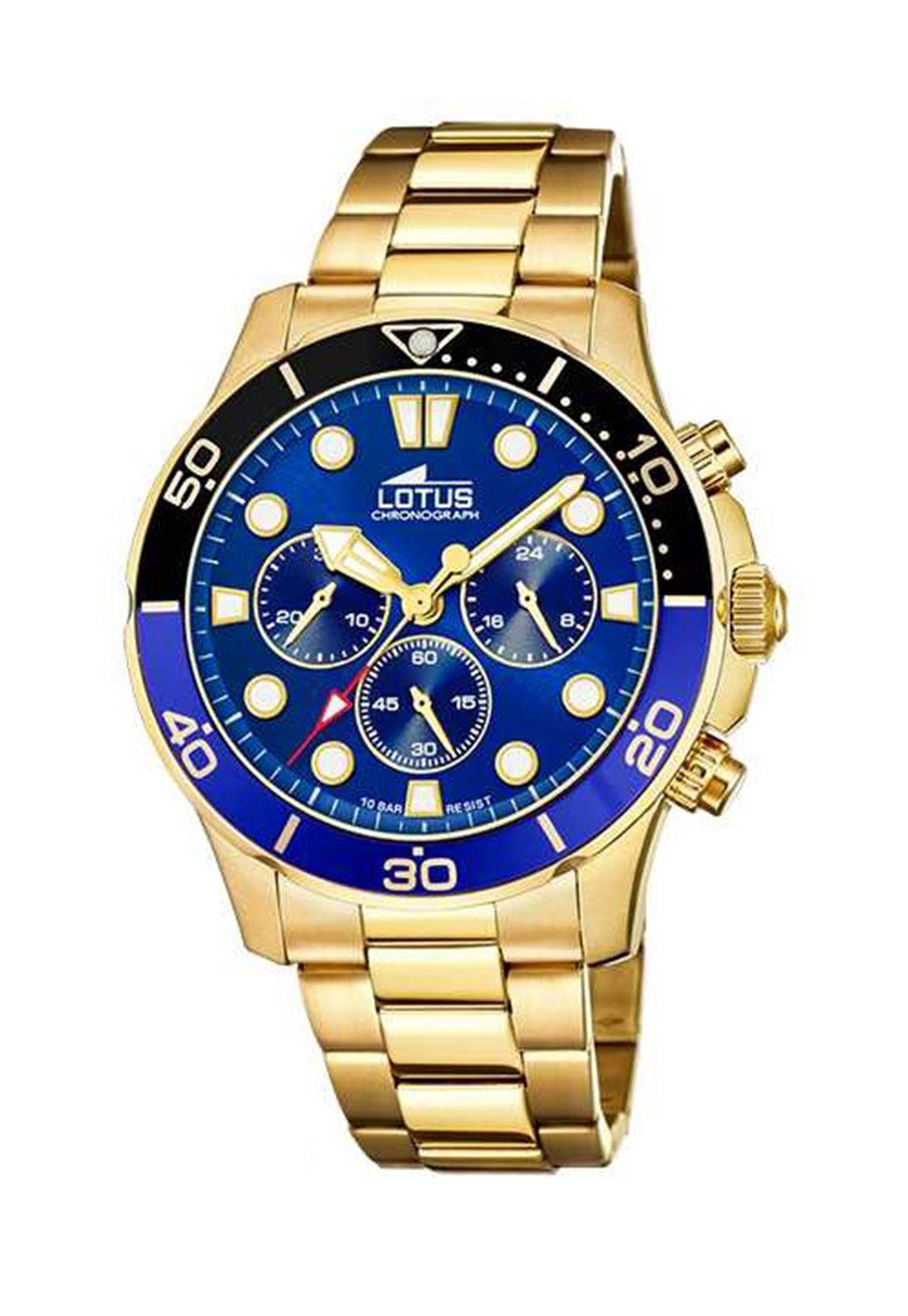Reloj 18758/4 Lotus Hombre Dorado Crono Deportivo-0
