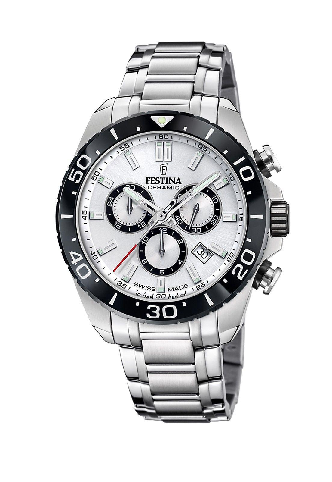 Reloj F20042/1 Festina Swiss Blanco Hombre CHRONO-0