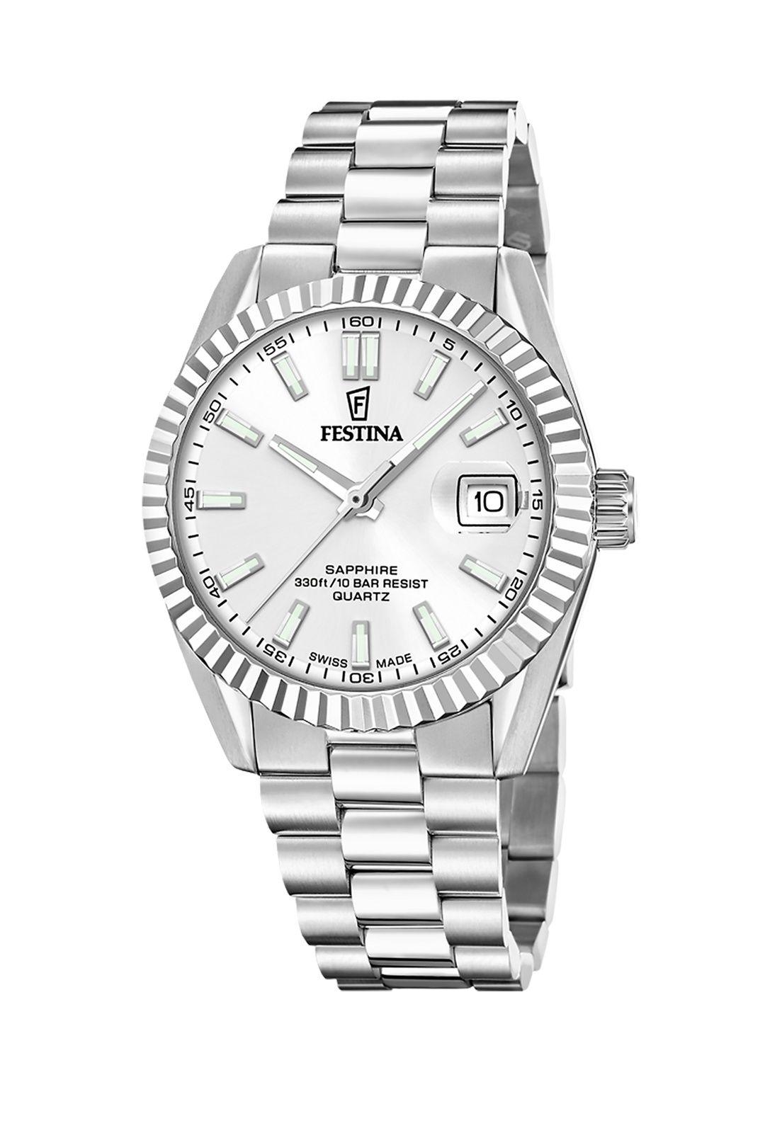 Reloj F20084/A Festina Swiss Plateado Hombre Acero Clásico-0
