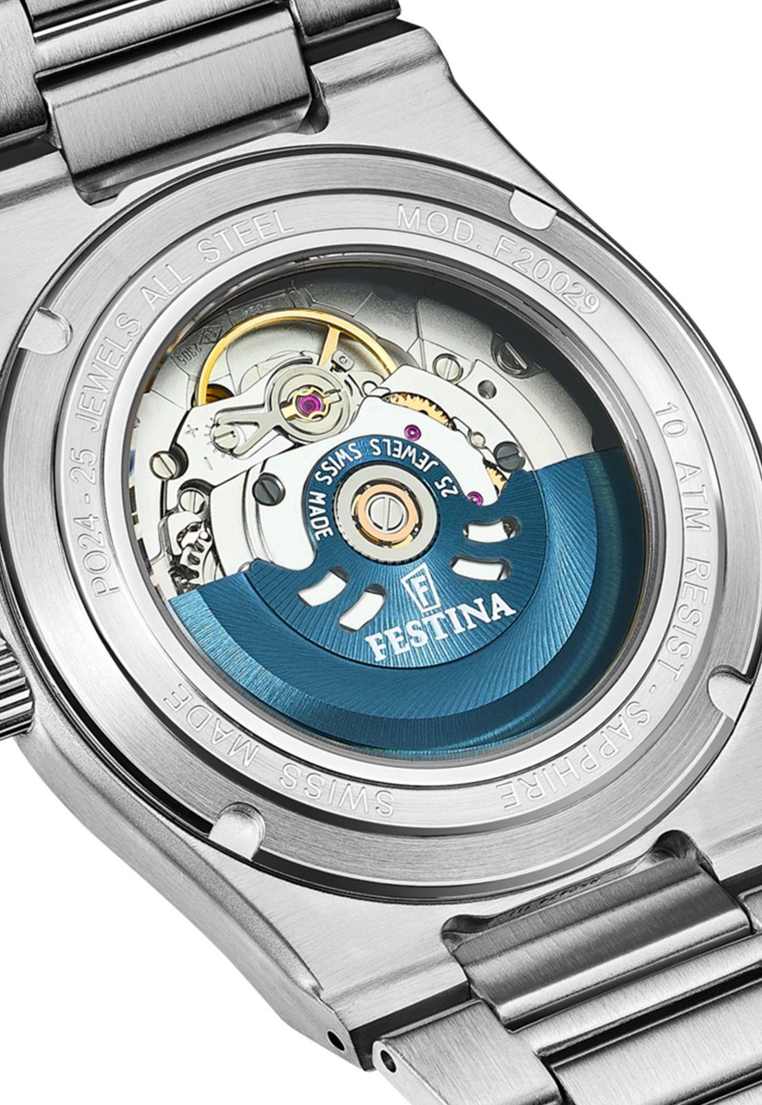 Reloj F20054/3 Festina Swiss Mujer Plateado Automatico-3