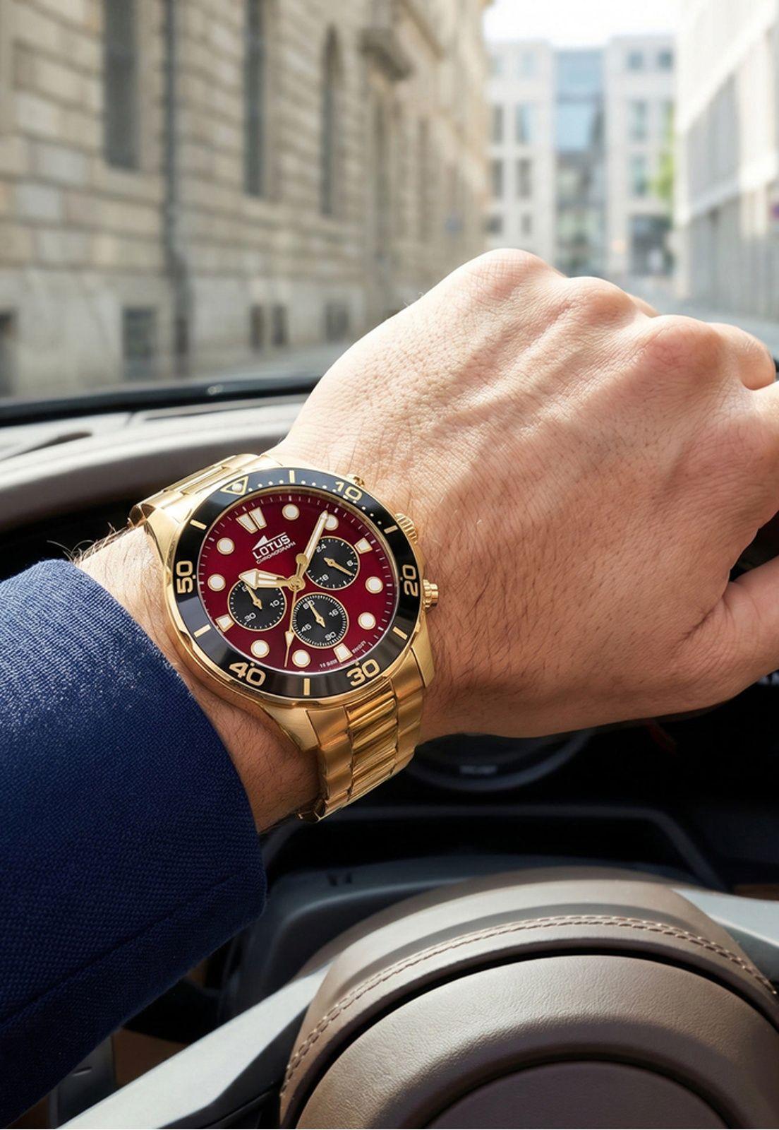 Reloj 18758/9 Lotus Hombre Dorado Excellent-3