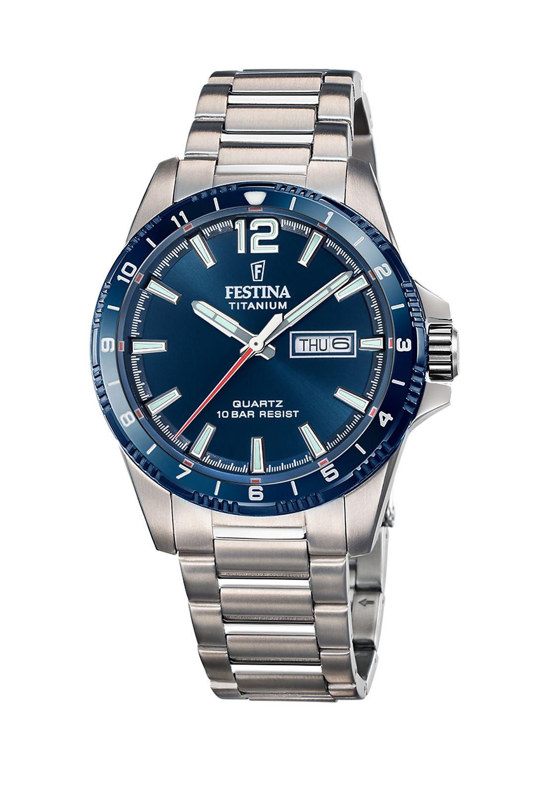 Reloj F20698/2 Festina Azul Hombre Calendario Titanium-0