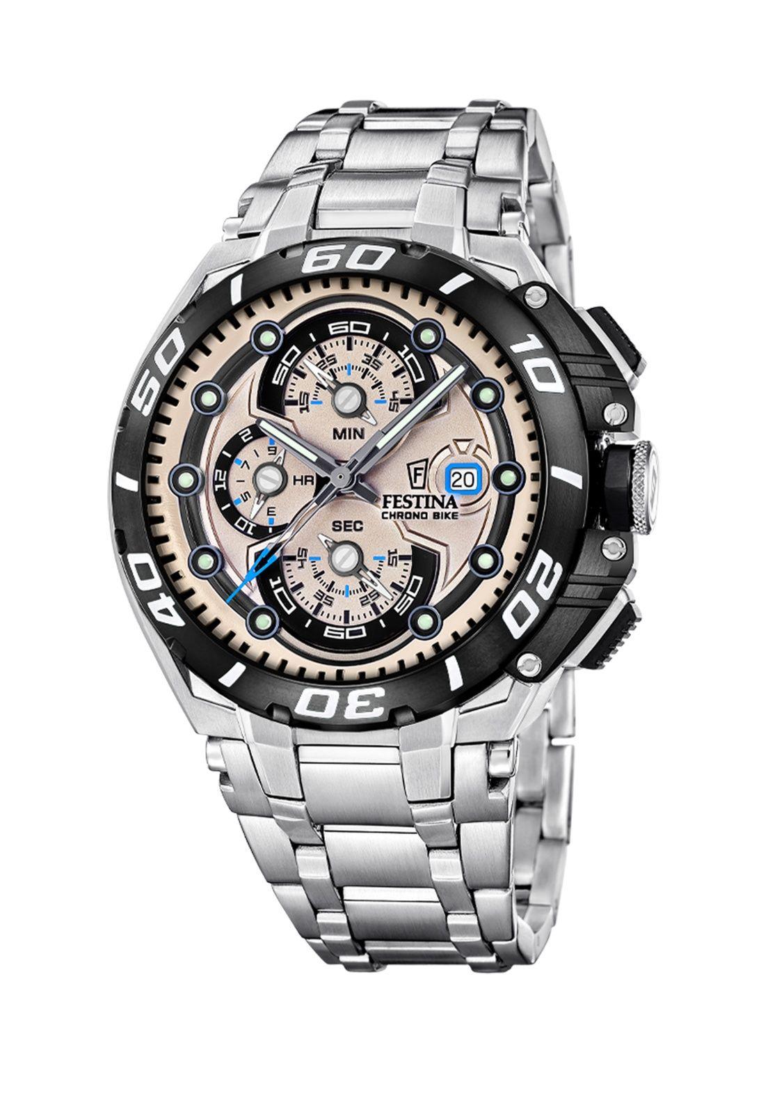 Reloj F20754/2 Festina Hombre Plateado Chrono Bike-0