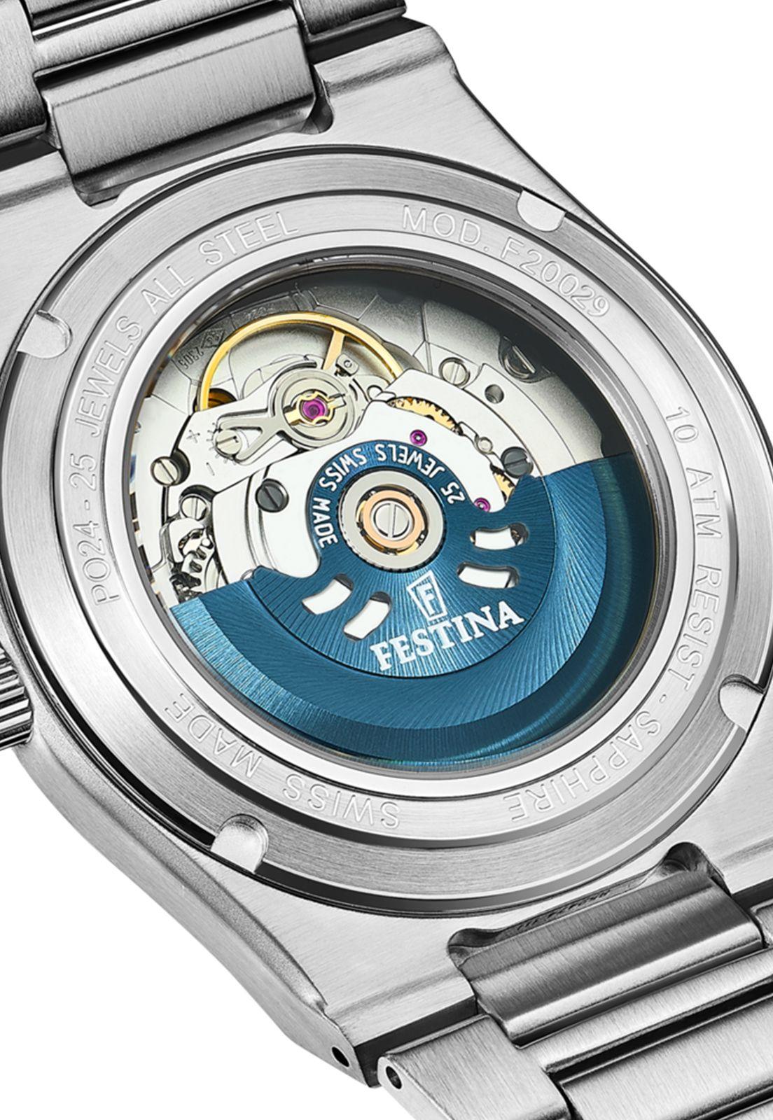Reloj F20054/1 Festina Swiss Plateado Mujer Automático-4