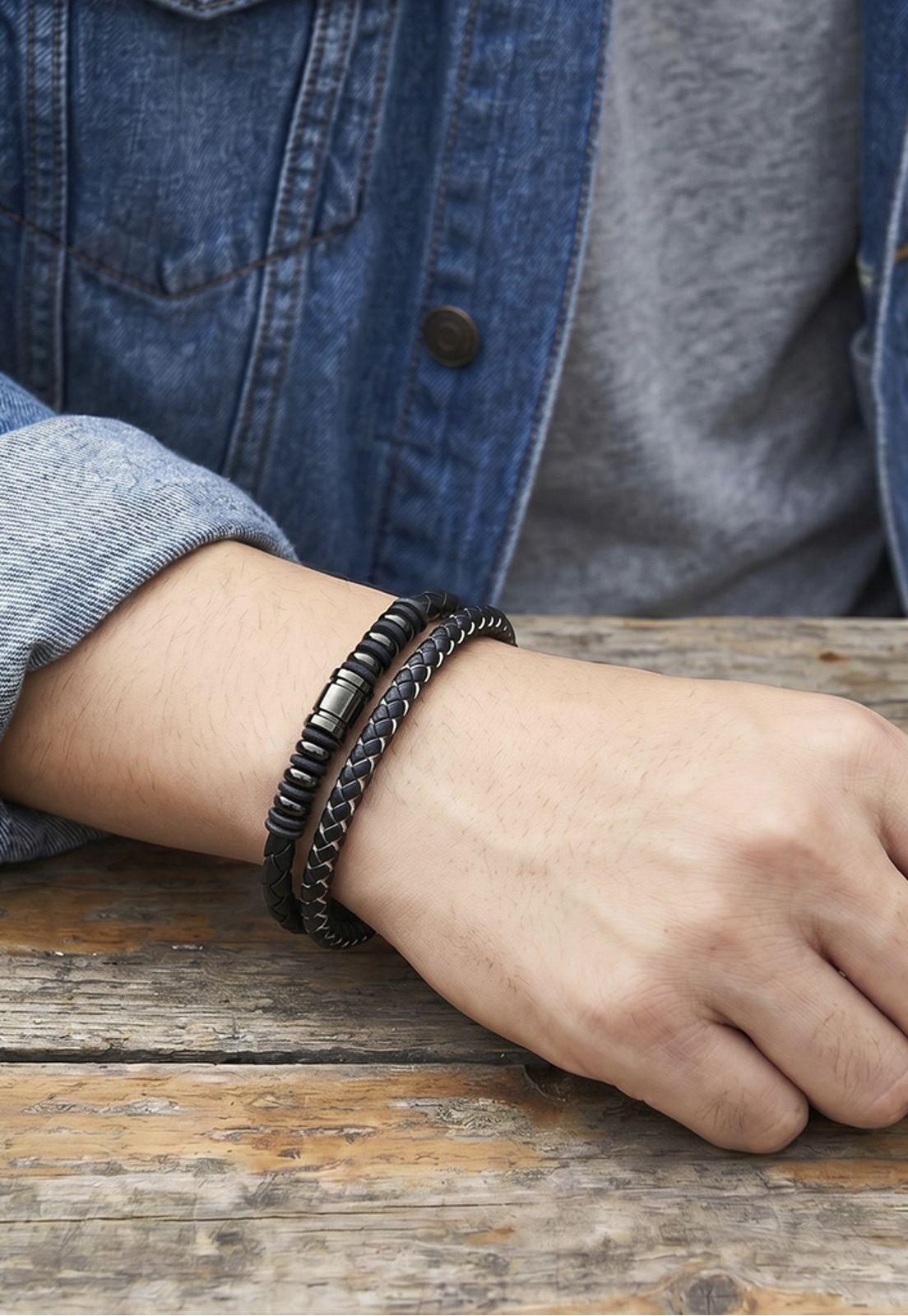 Pulsera LS2618-2/1 Lotus Style Hombre Negro Urban Man-1