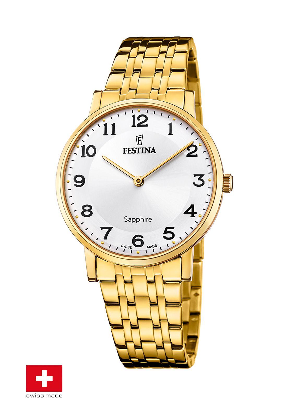 Reloj F20046/1 Festina Swiss Blanco Hombre Acero Clásico-0