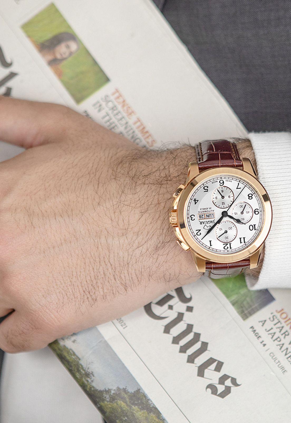 Reloj J977/1 Jaguar Plateado Hombre Automatico-4