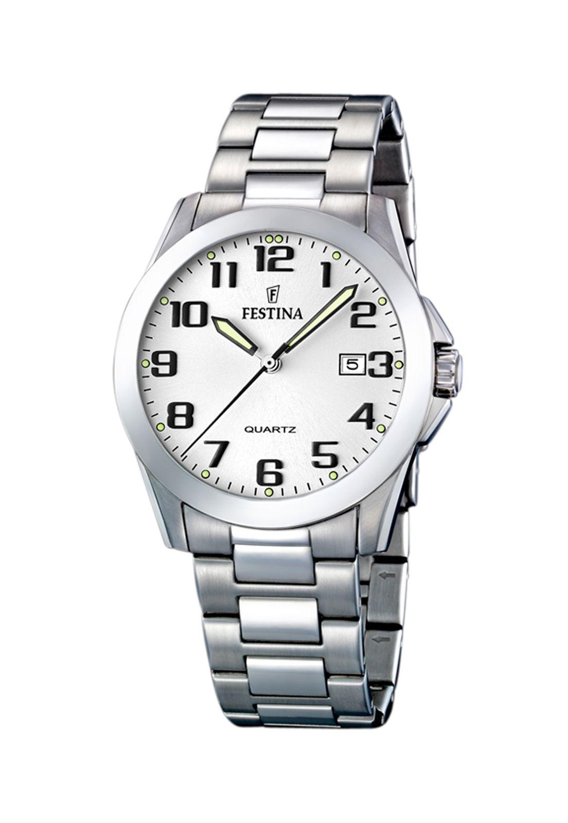 Reloj F16376/7 Festina Blanco Hombre Acero Clásico-0