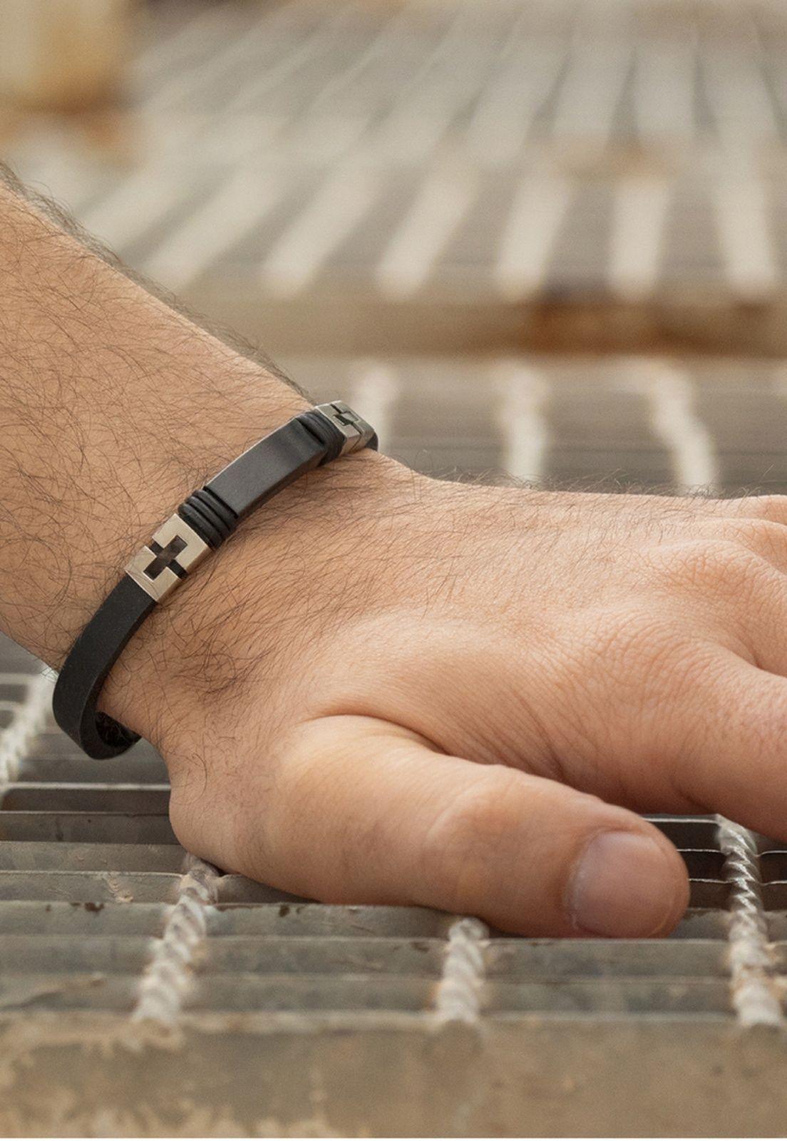 Pulsera LS2539-2/2 Lotus Style Hombre Negro Men In Black-1