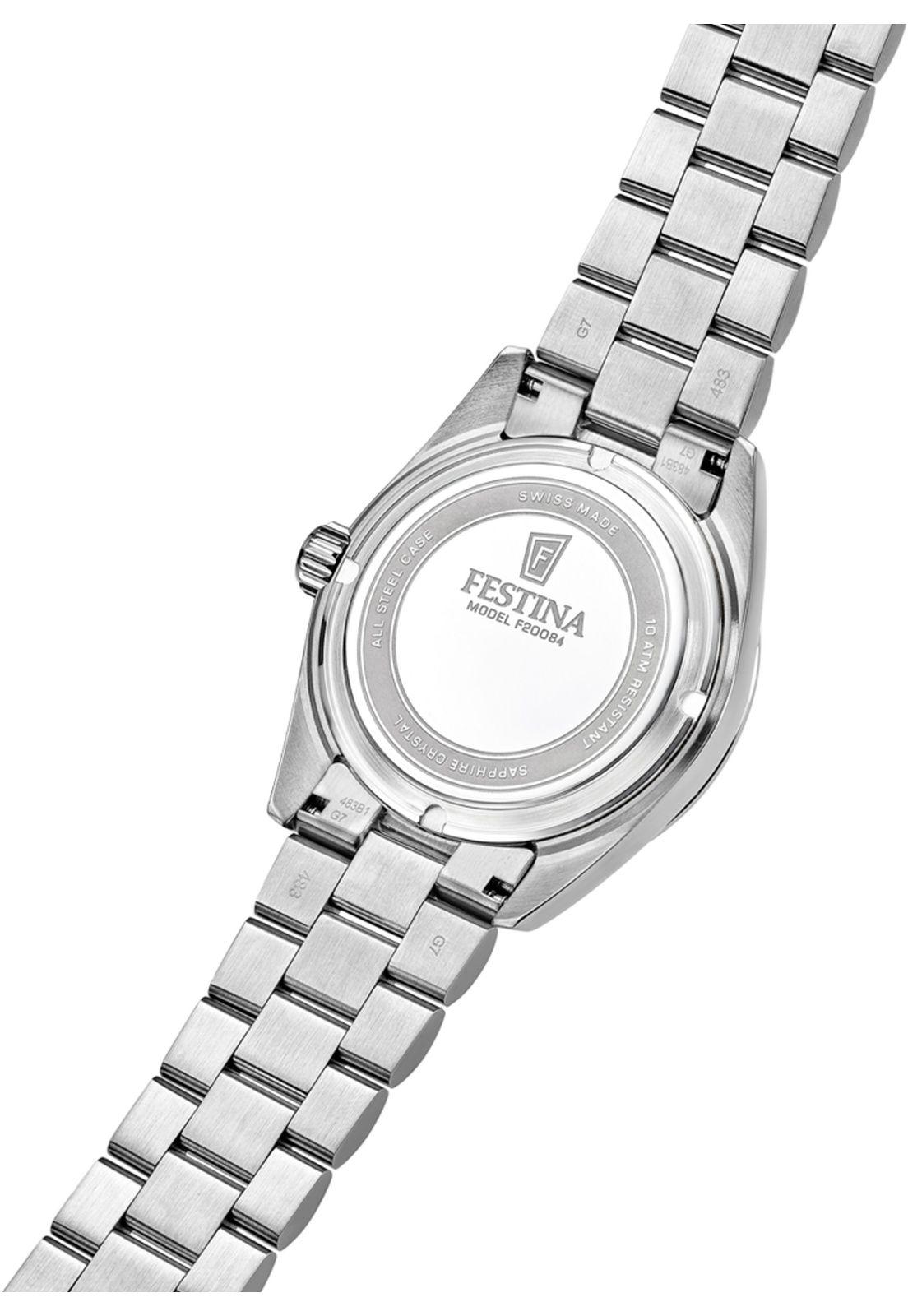 Reloj F20084/D Festina Swiss Hombre Plateado Acero Clasico-3