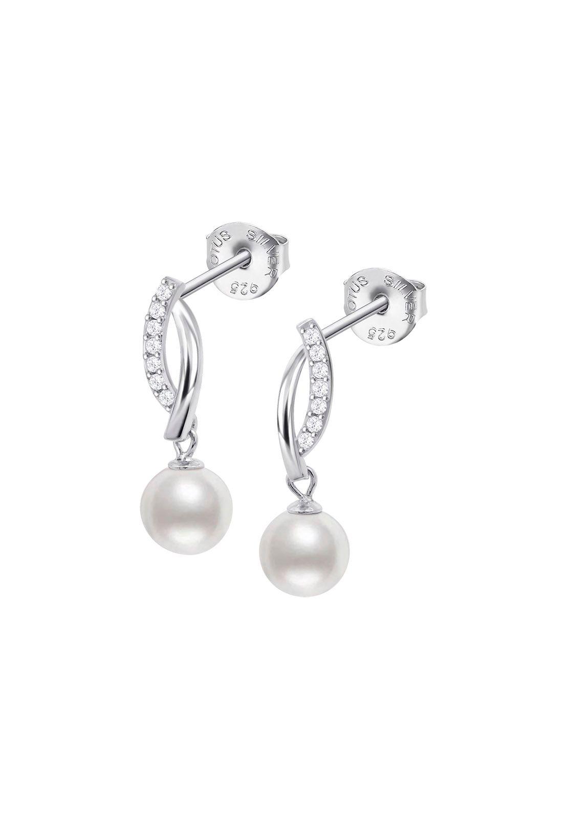 Aros LP3832-4/1 Lotus Silver Mujer Pearls-0