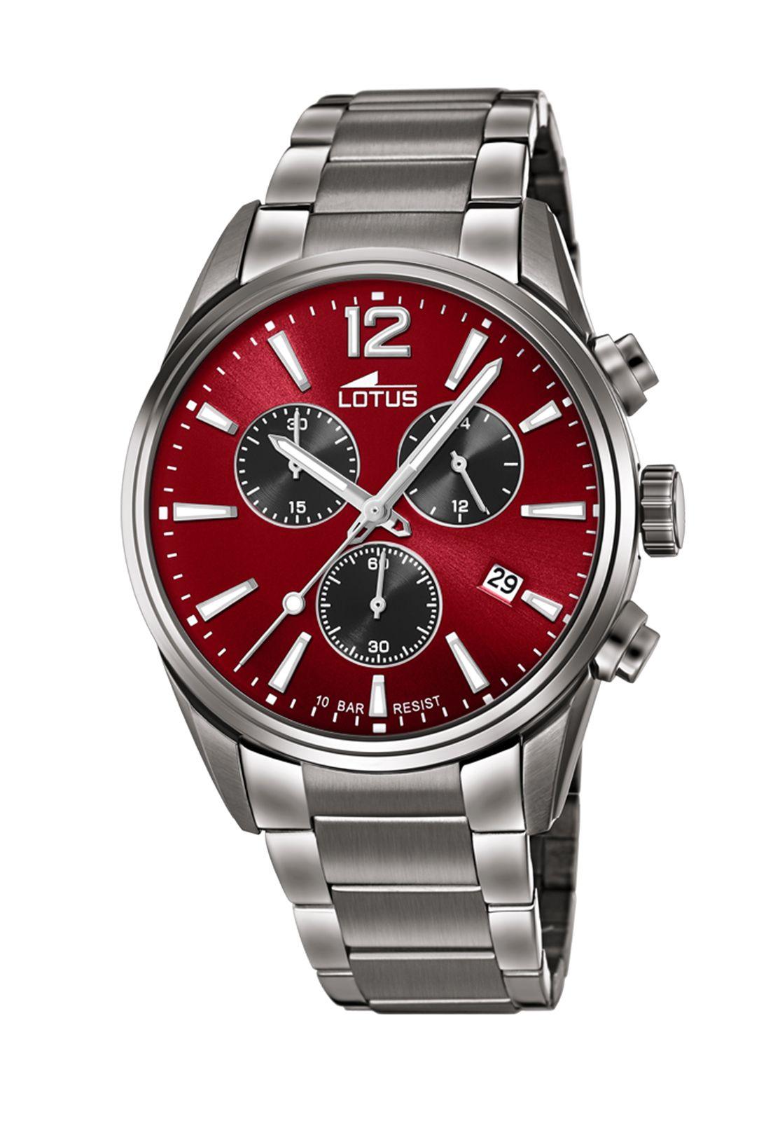 Reloj 18682/5 Lotus Rojo Hombre Chrono-0