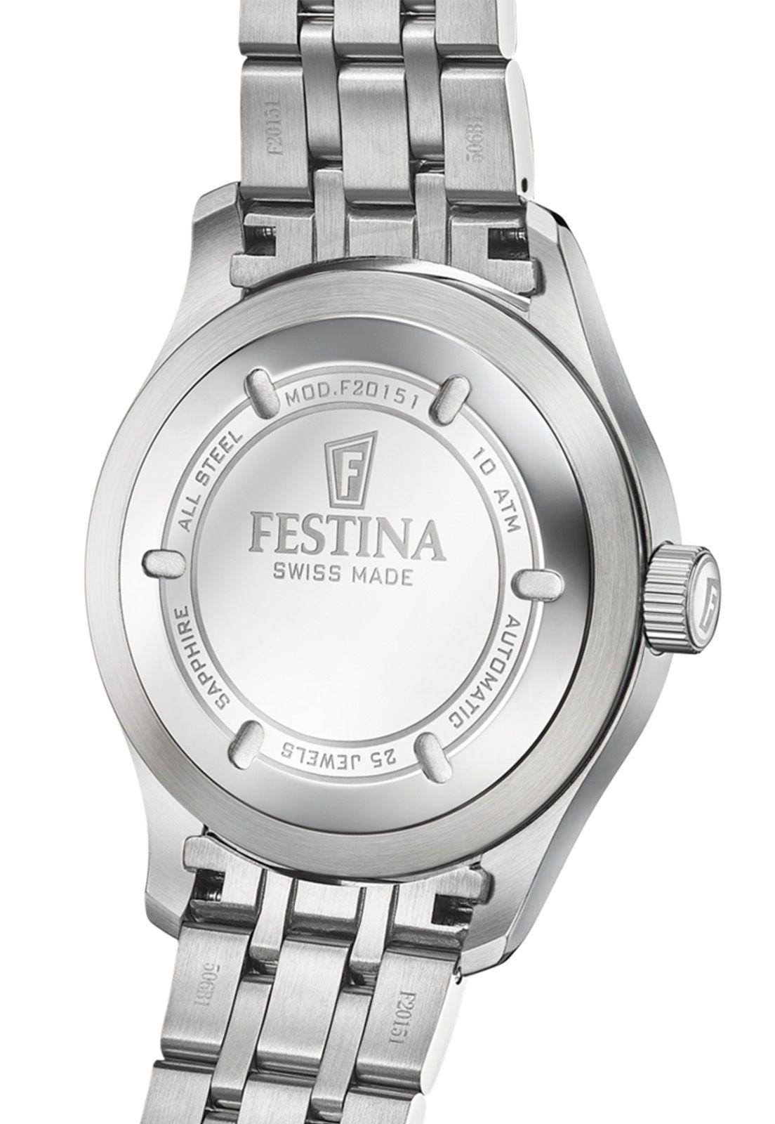 Reloj F20151/A Festina Swiss Plateado Hombre Swiss Made-3