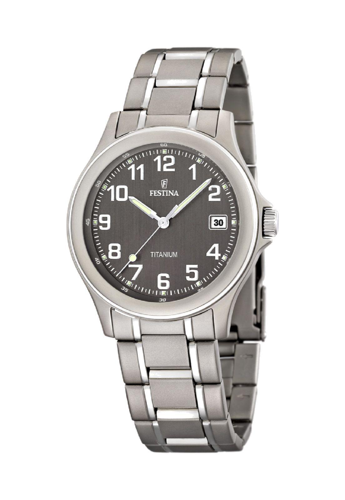 Reloj F16458/2 Festina Grafito Hombre Calendario Titanium-0
