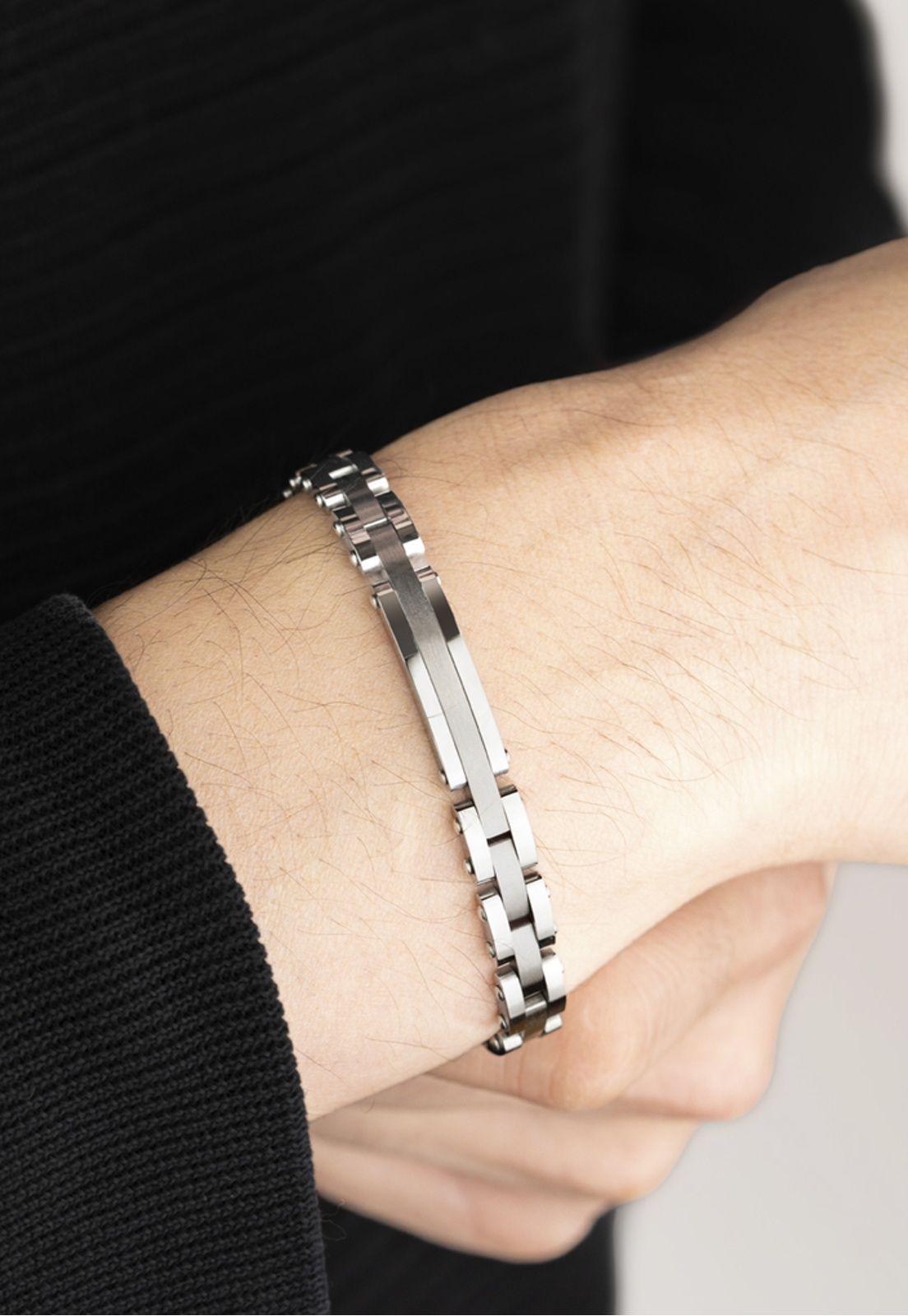 Pulsera LS2596-2/1 Lotus Style Hombre Plateado Men Basic-1