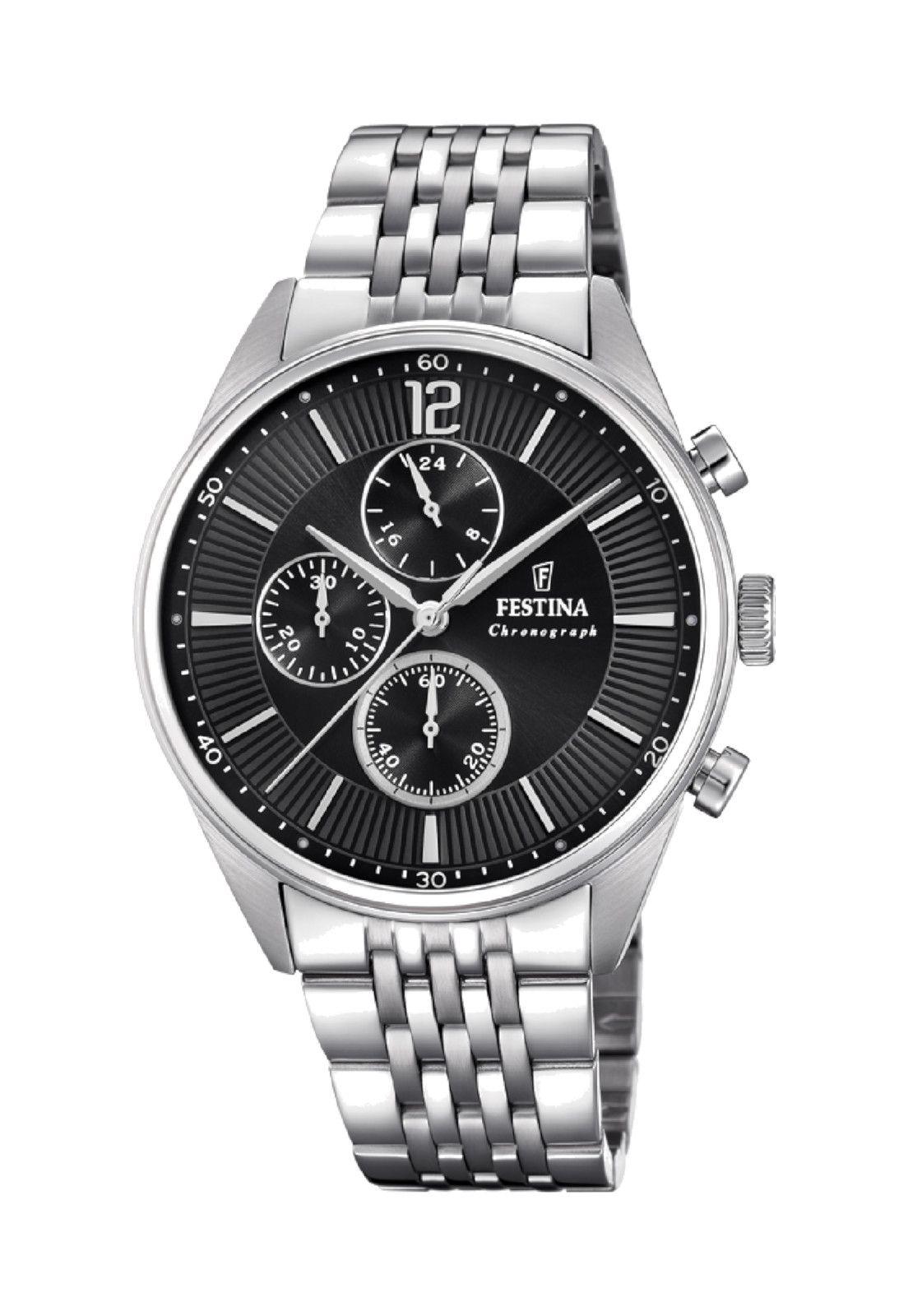 Reloj F20285/4 Festina Negro Hombre Timeless Chronograph-0