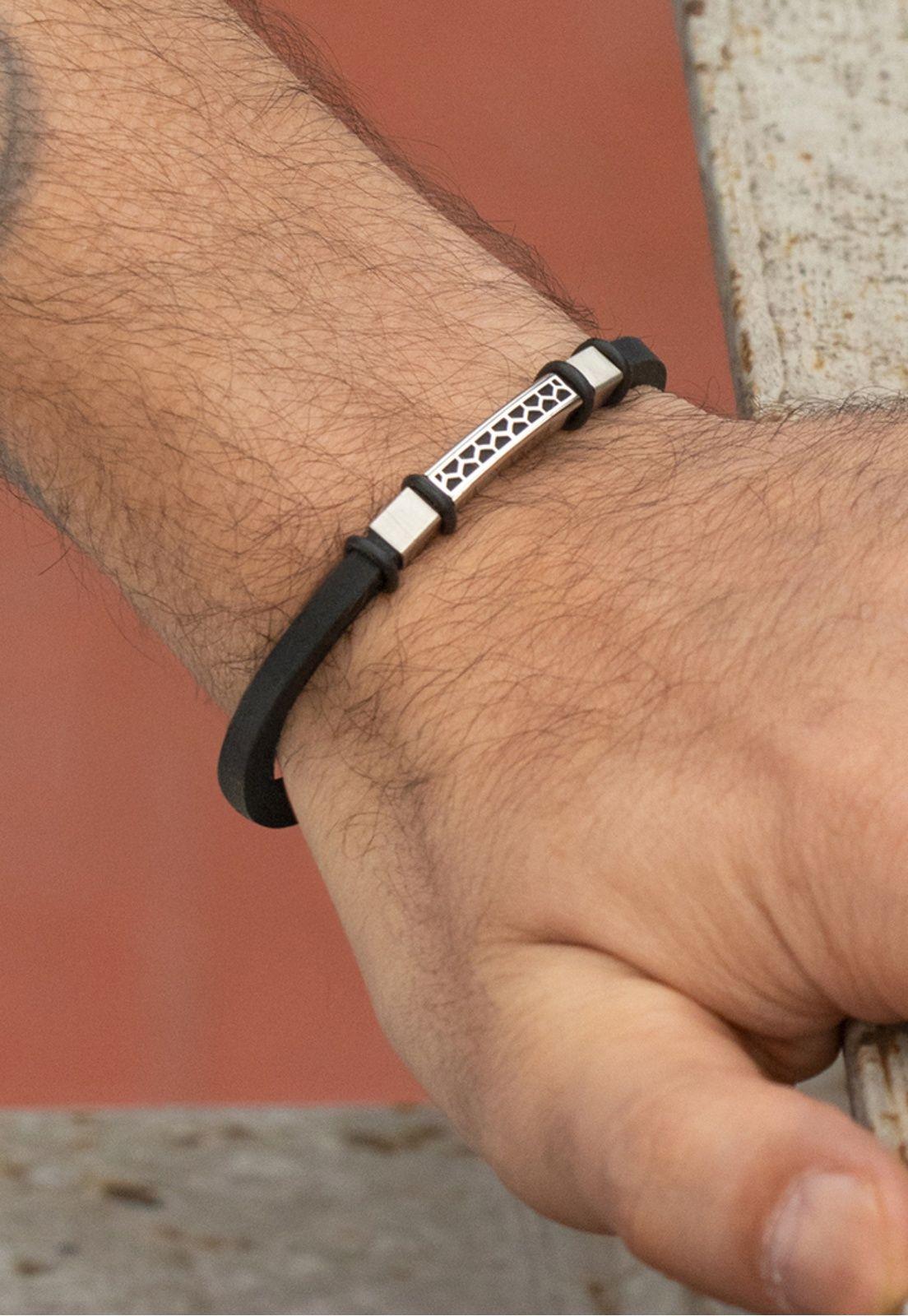 Pulsera LS2537-2/1 Lotus Style Hombre Negro Men In Black-1
