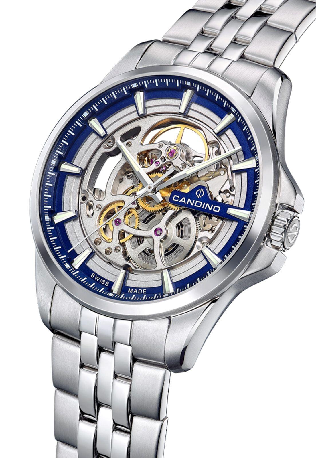 Reloj C4781/1 Candino Swiss Plateado Hombre Automático-3