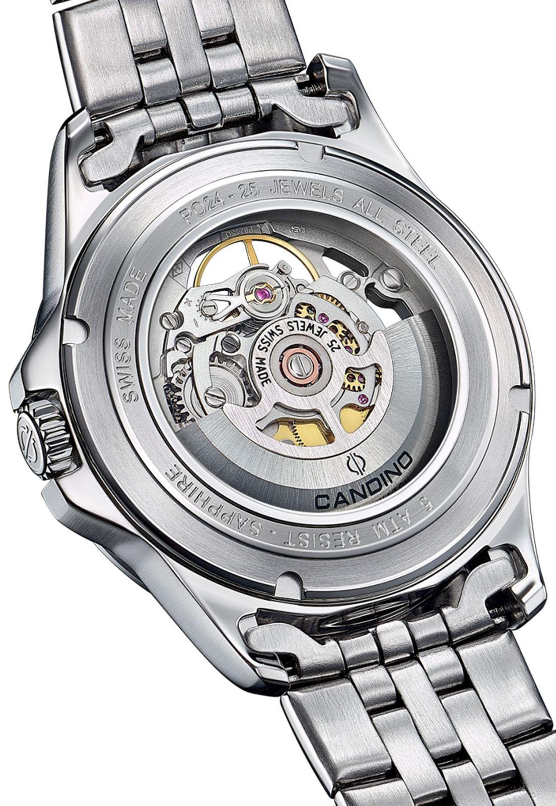 Reloj C4781/1 Candino Swiss Plateado Hombre Automático-4