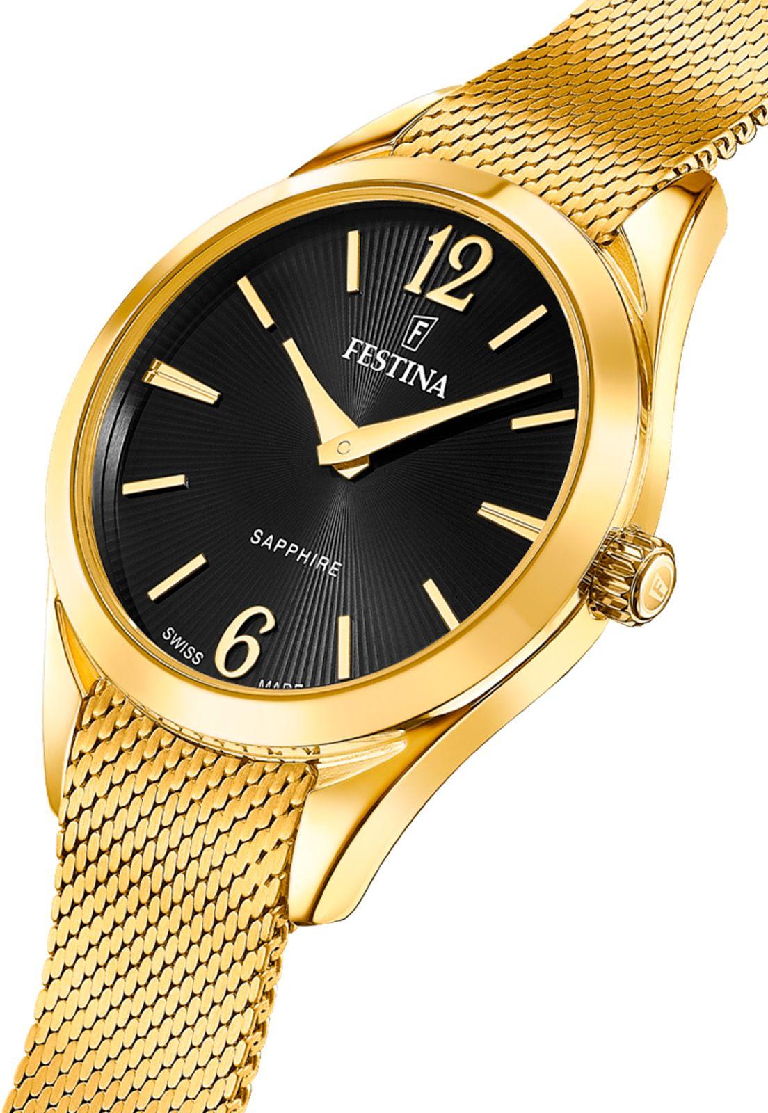 Reloj F20077/5 Festina Swiss Mujer Dorado Grace-2